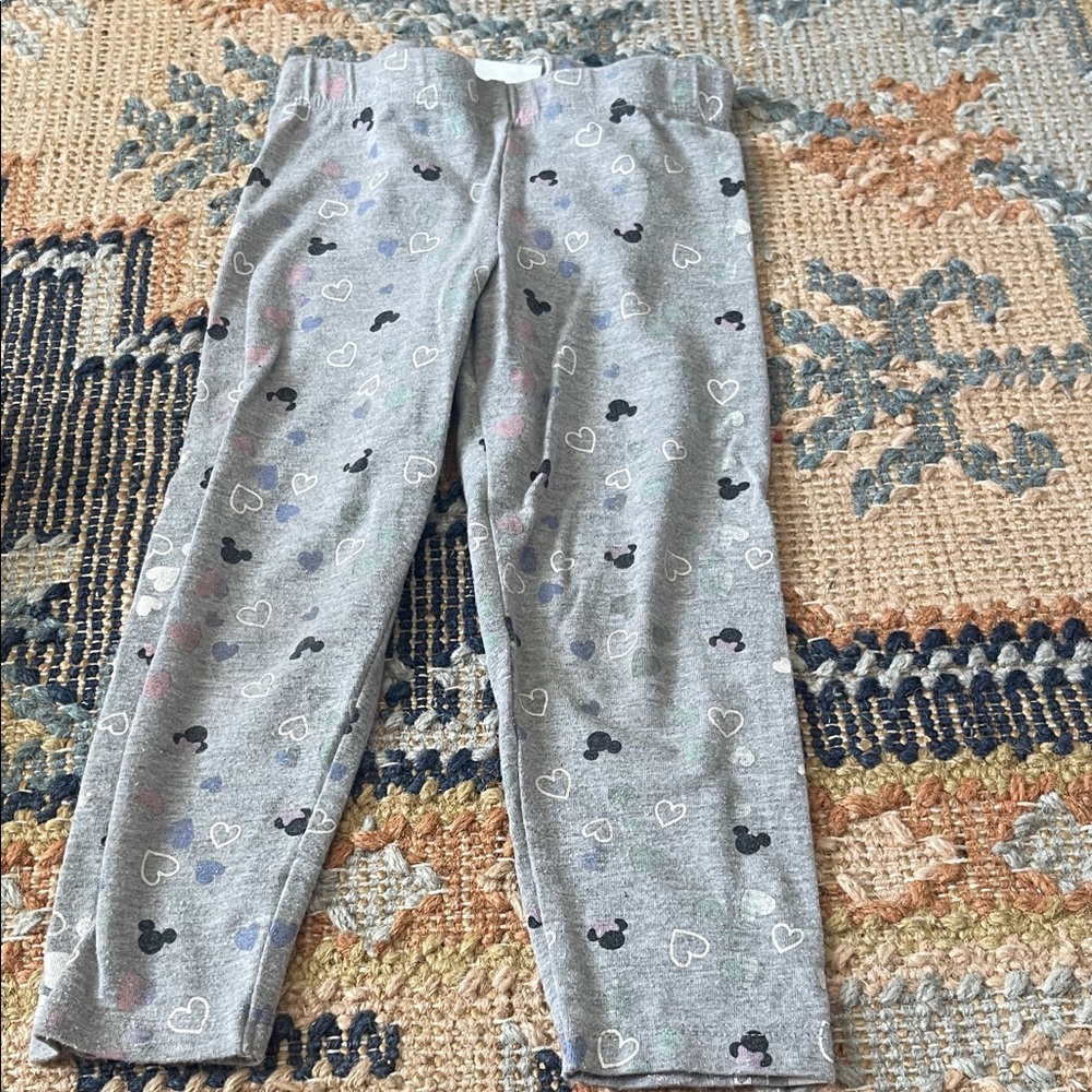 Disney Grey Heart & Mickey Print Pajama Pants